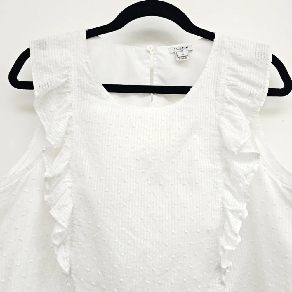J.Crew Ruffled Sleeveless Top - Picture 2 of 6
